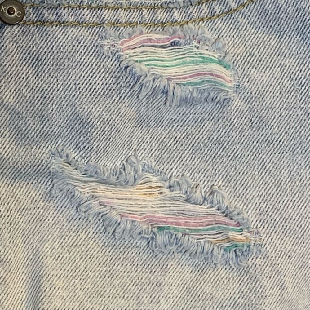 KanCan Multi-Color Thread Distressed Shorts Size Small - Picture 5 of 10